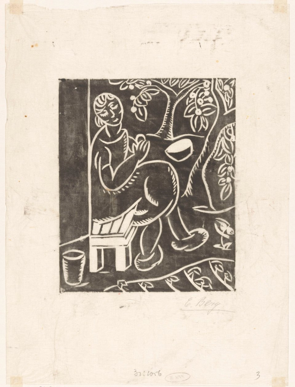 Nő a kanapén alkotó: Else Berg (signed by artist)