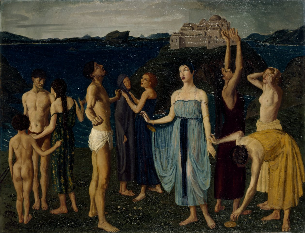 Tájban álló alakok fríze, 1910 körül (olaj, vászon) [LDUCS-5264] alkotó: Elsie McNaught