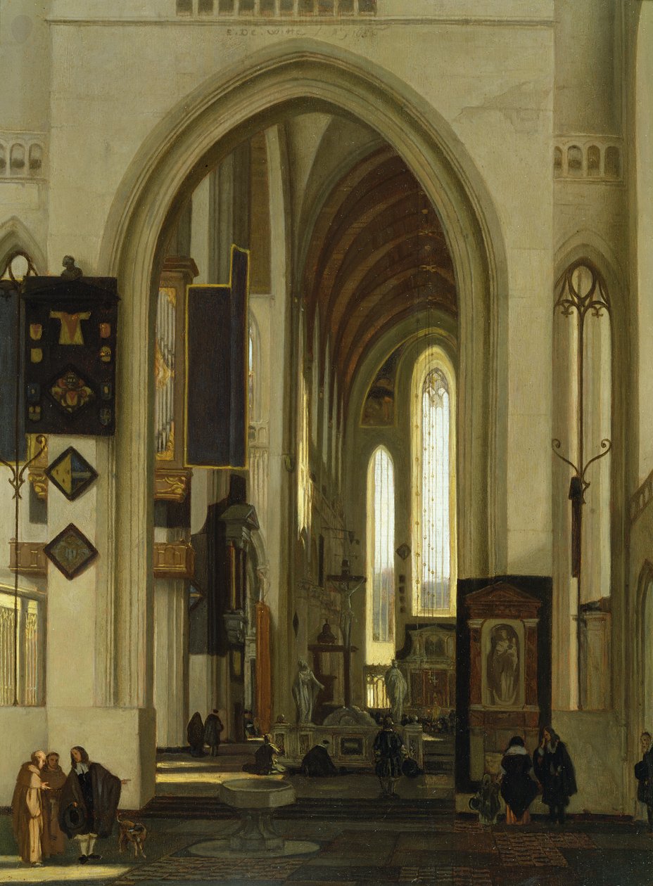 Egy alakos templom belseje, 1685 alkotó: Emanuel de Witte