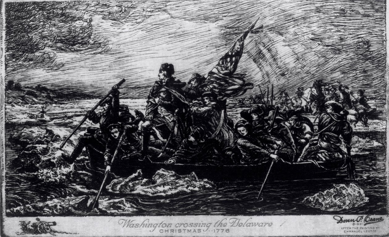 Washington Crossing the Delaware, 1776 karácsonya, 1931 körül alkotó: Emanuel Gottlieb Leutze