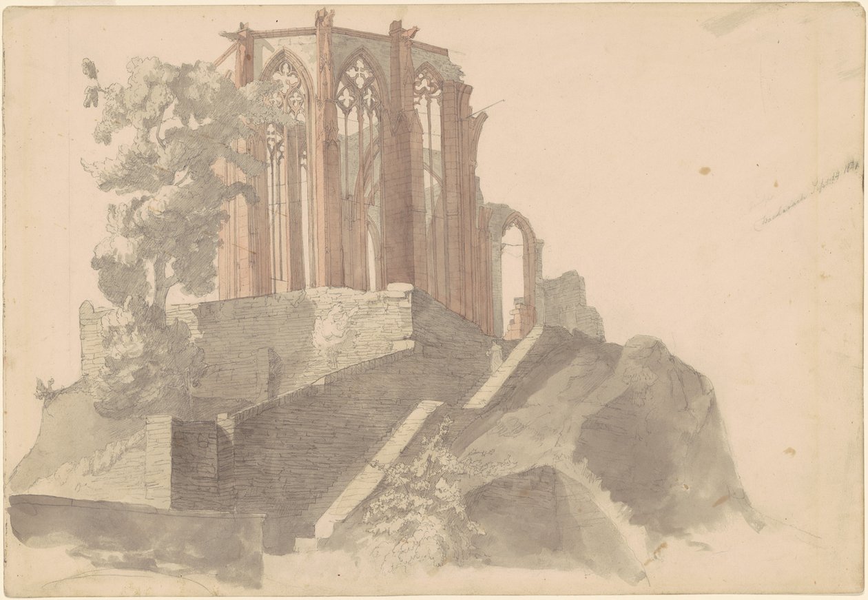 Katedrális romjai, Bacharach alkotó: Emanuel Gottlieb Leutze
