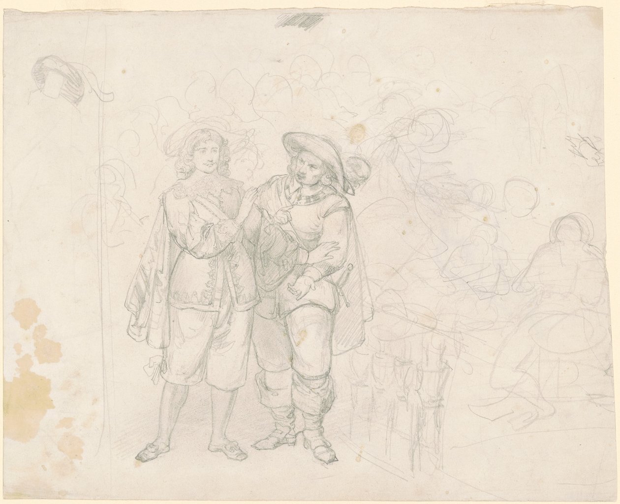Két Cavaliers [recto] alkotó: Emanuel Gottlieb Leutze