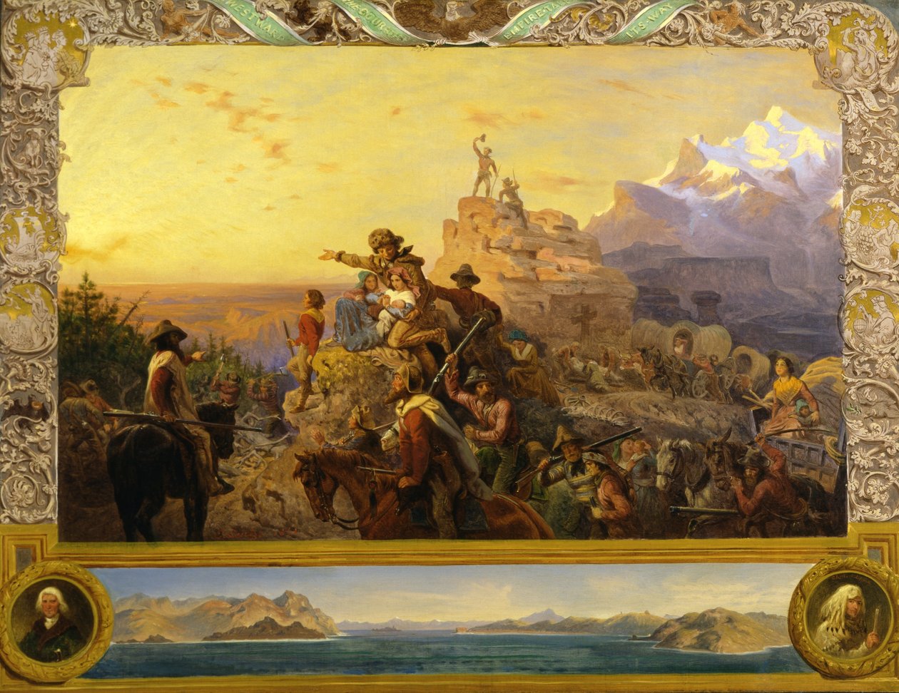Nyugat felé halad a birodalom útja (freskó tanulmány, U.S. Capitol) alkotó: Emanuel Gottlieb Leutze