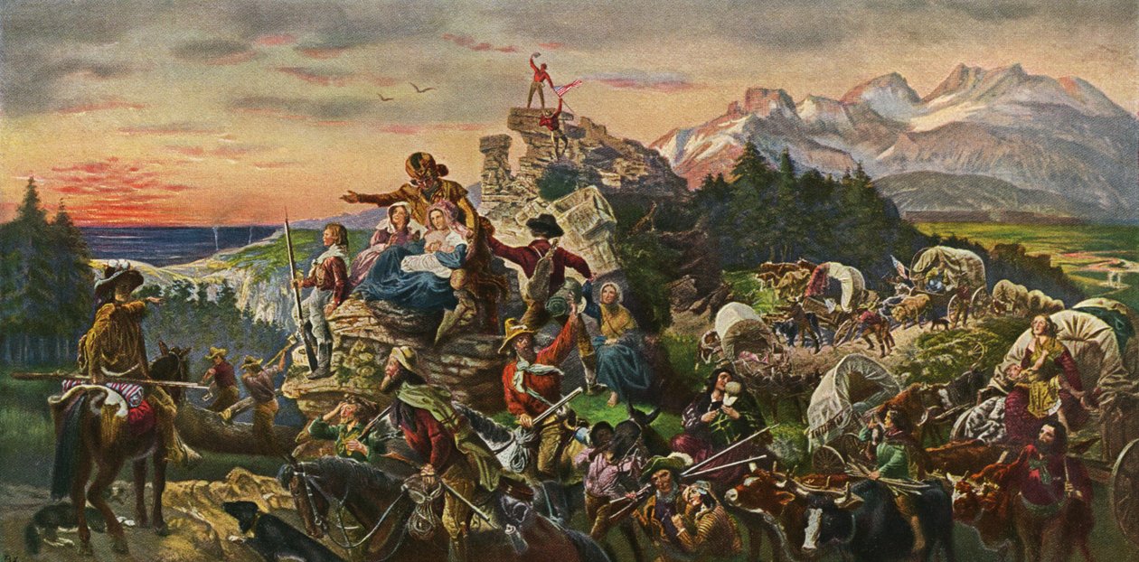Nyugat felé a Birodalom pályája utat tör magának - alkotó: Emanuel Gottlieb after Leutze