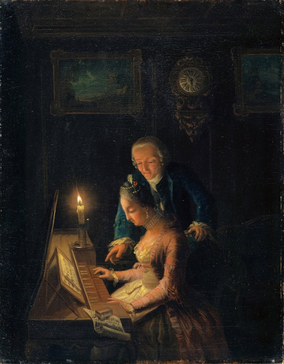 A zenelecke, 1769 alkotó: Emanuel Handmann
