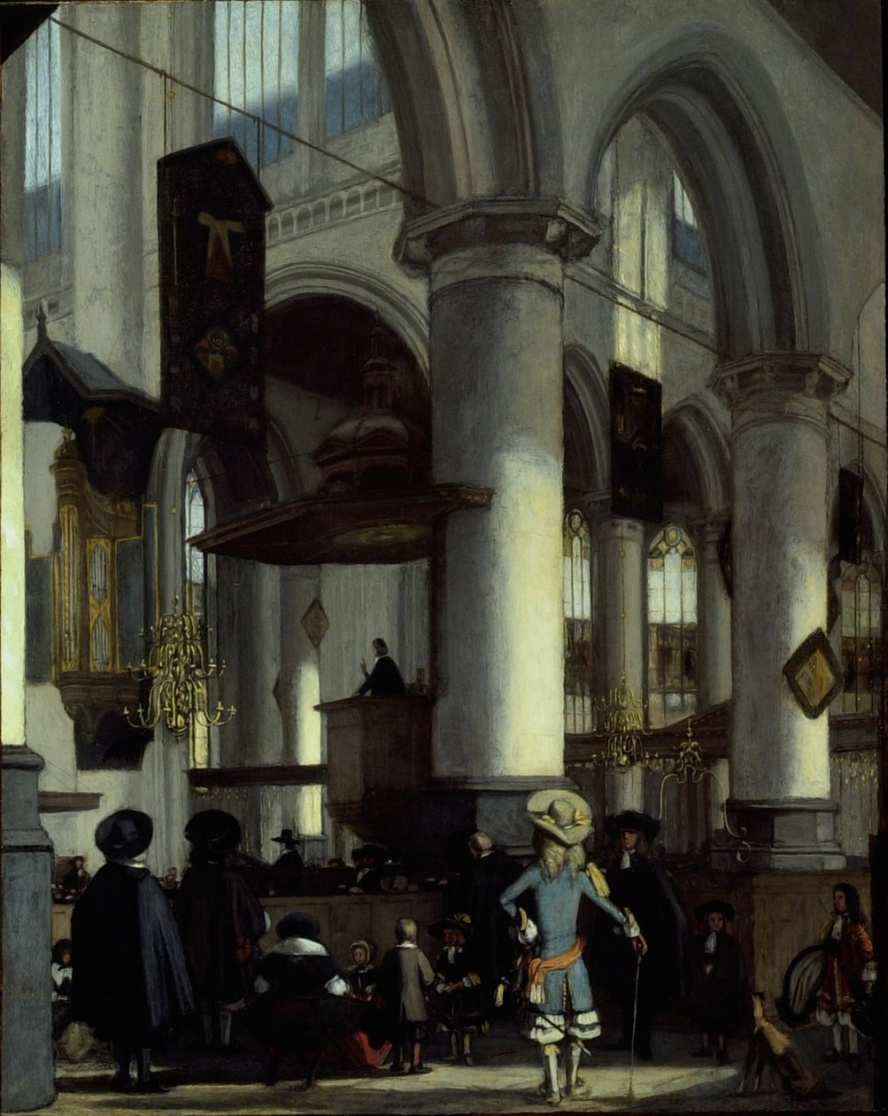 Az Oude Kerk belseje, Delft alkotó: Emanuel de Witte