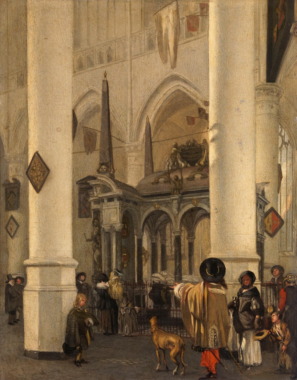 Die Nieuwe Kerk in Delft mit dem Grab von Wilhelm dem Schweiger alkotó: Emanuel de Witte