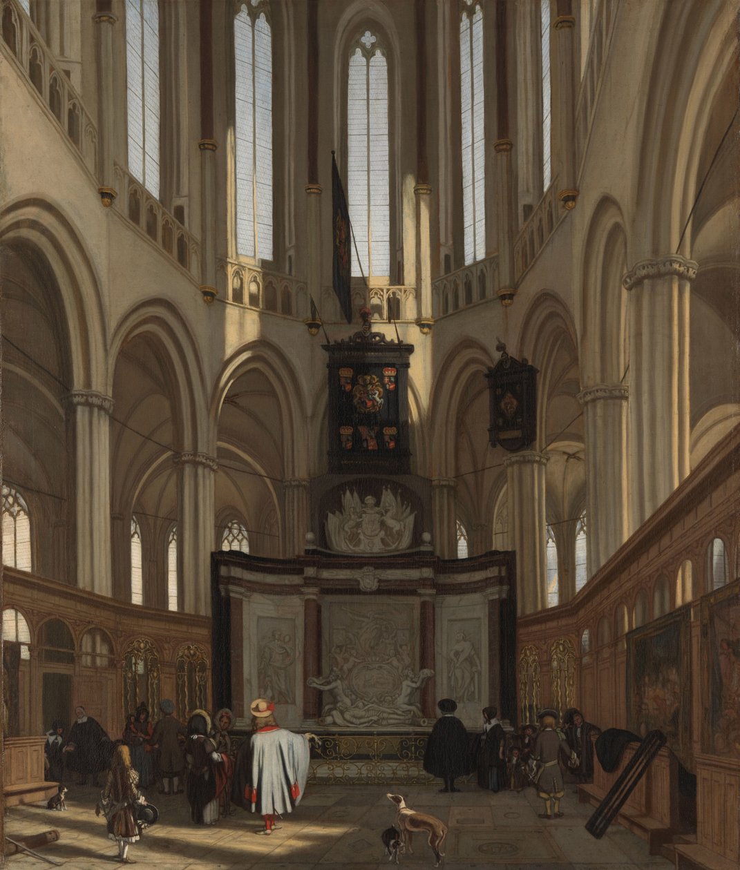 Michiel de Ruyter sírja a Nieuwe Kerkben, Amszterdamban Az amszterdami Nieuwe Kerk kórusa Michiel de Ruyter sírjával alkotó: Emanuel de Witte