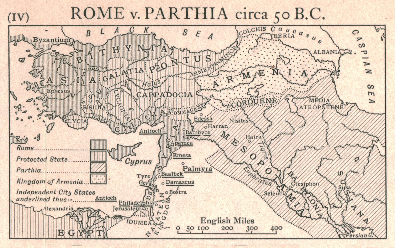 „Róma kontra Parthia, Kr.e. 50 körül”, 1915. alkotó: Emery Walker Ltd