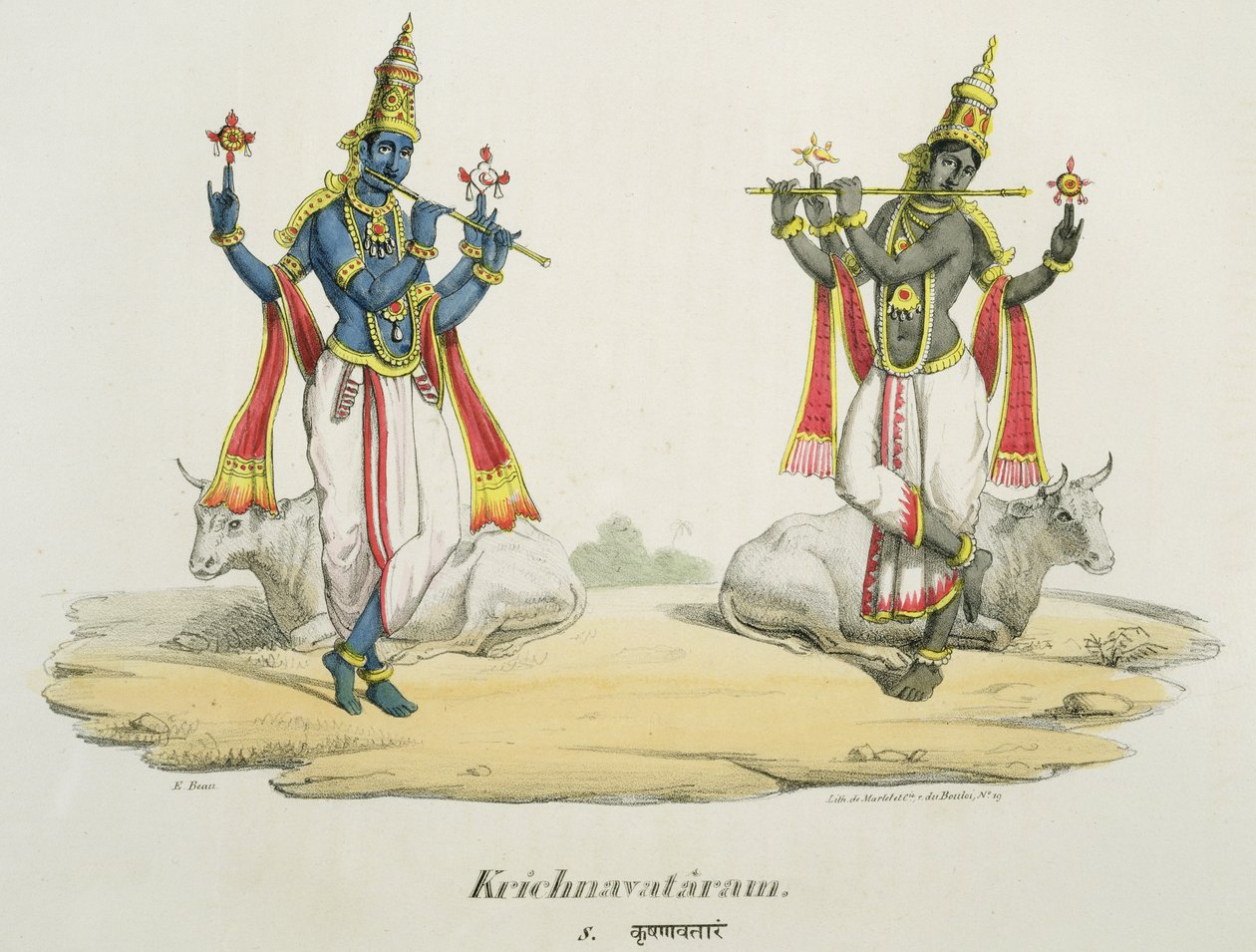 Krishna Venugopala, de Marlet és du Bouloi metszete alkotó: Emil Beau