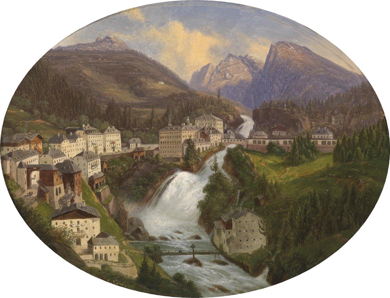Gastein látképe alkotó: Emil Ludwig Löhr