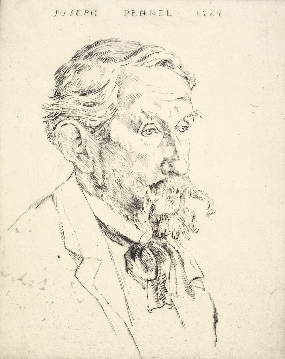 Joseph Pennell portréja, 1924 alkotó: Emil Orlik