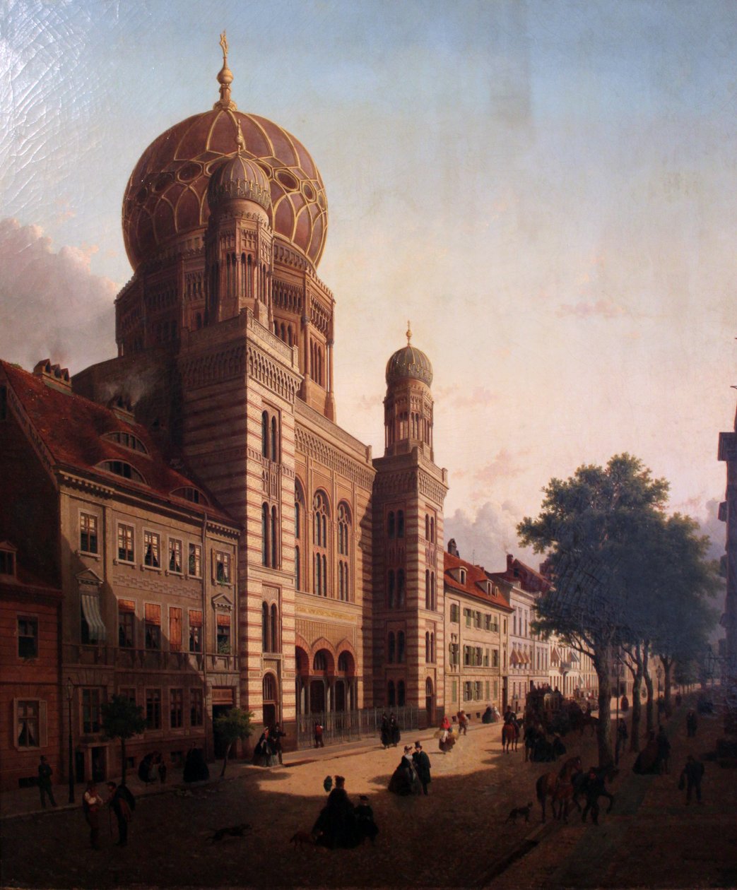 Az új zsinagóga az Oranienburger Strasse -n alkotó: Emil Pierre Joseph de Cauwer