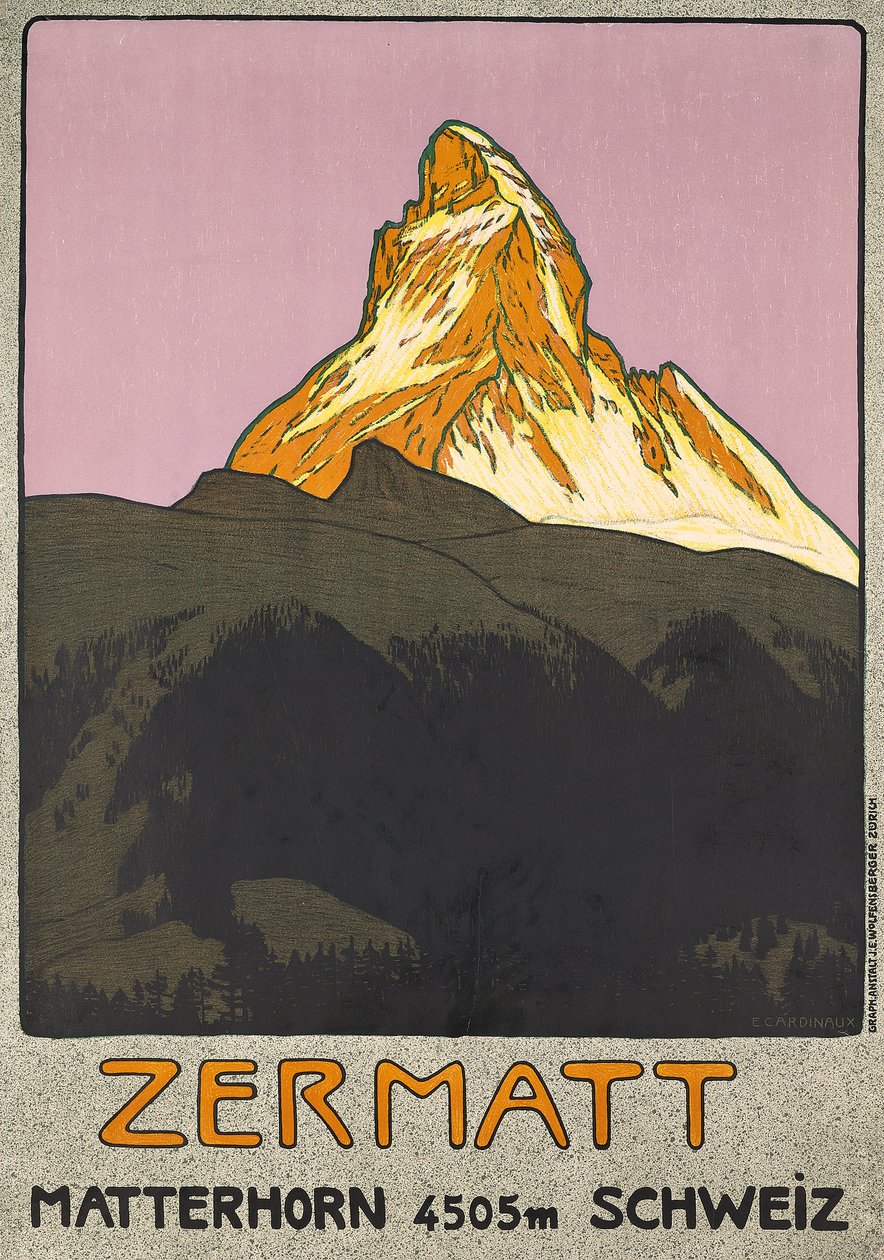 Zermatt, Svájc reklámplakátja alkotó: Emil Cardinaux