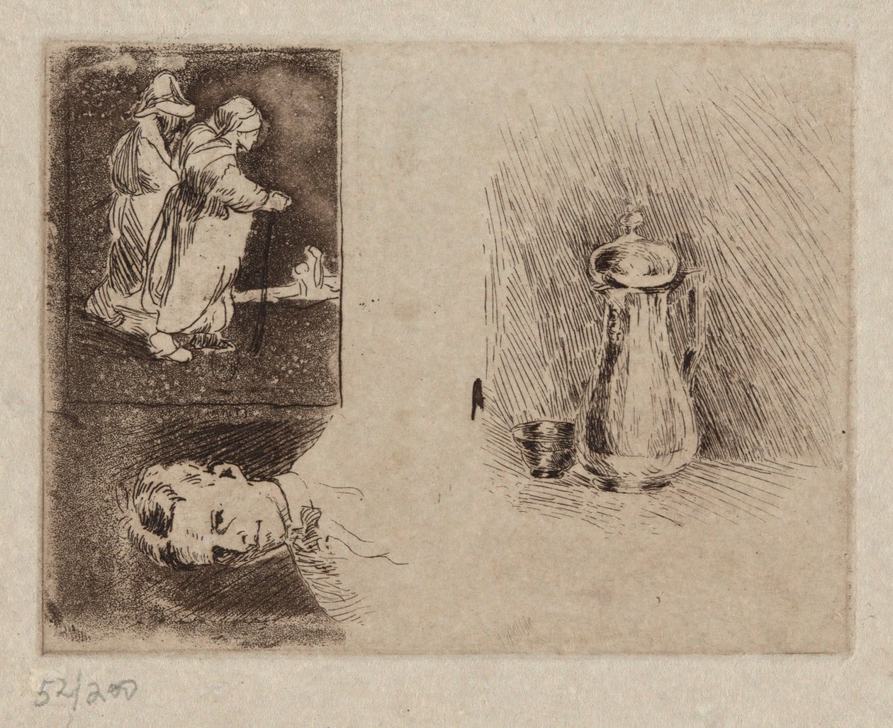 Három tanulmány alkotó: Emil Carlsen