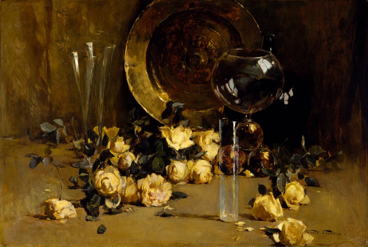 Sárga rózsák alkotó: Emil Carlsen