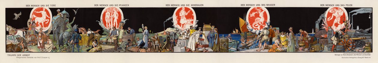 A munka diadala (színes litográfia) alkotó: Emil Doepler