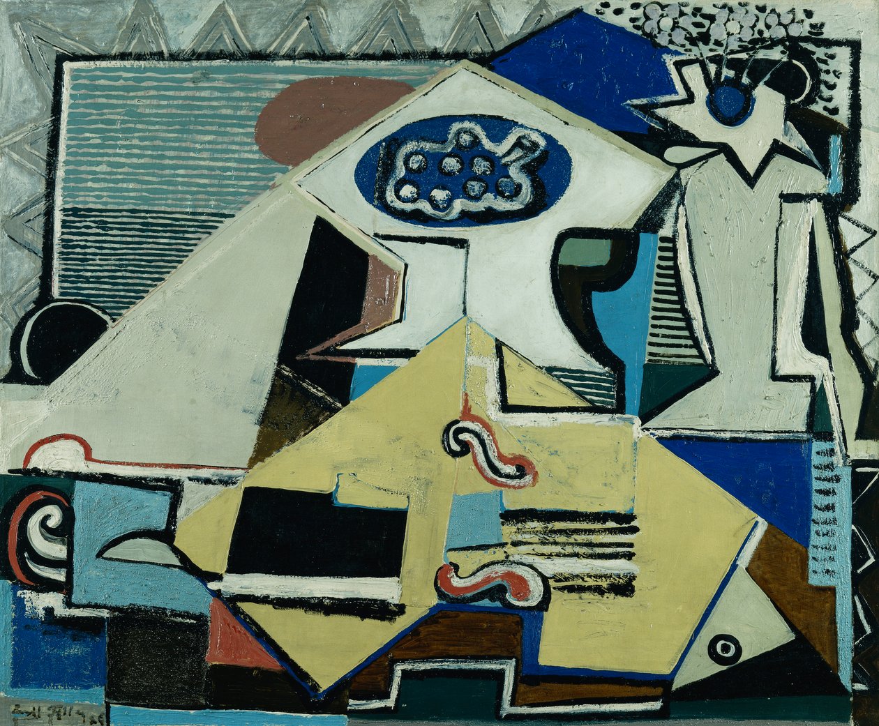 Csendélet cselló; Nature Morte au Violoncelle alkotó: Emil Filla