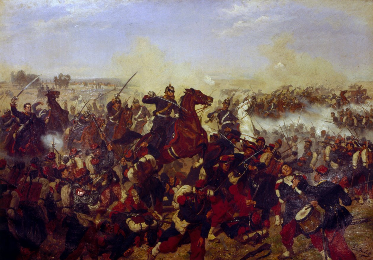 A Mars de la Tour-i csata 1870. augusztus 16-án, 1878 alkotó: Emil Huenten
