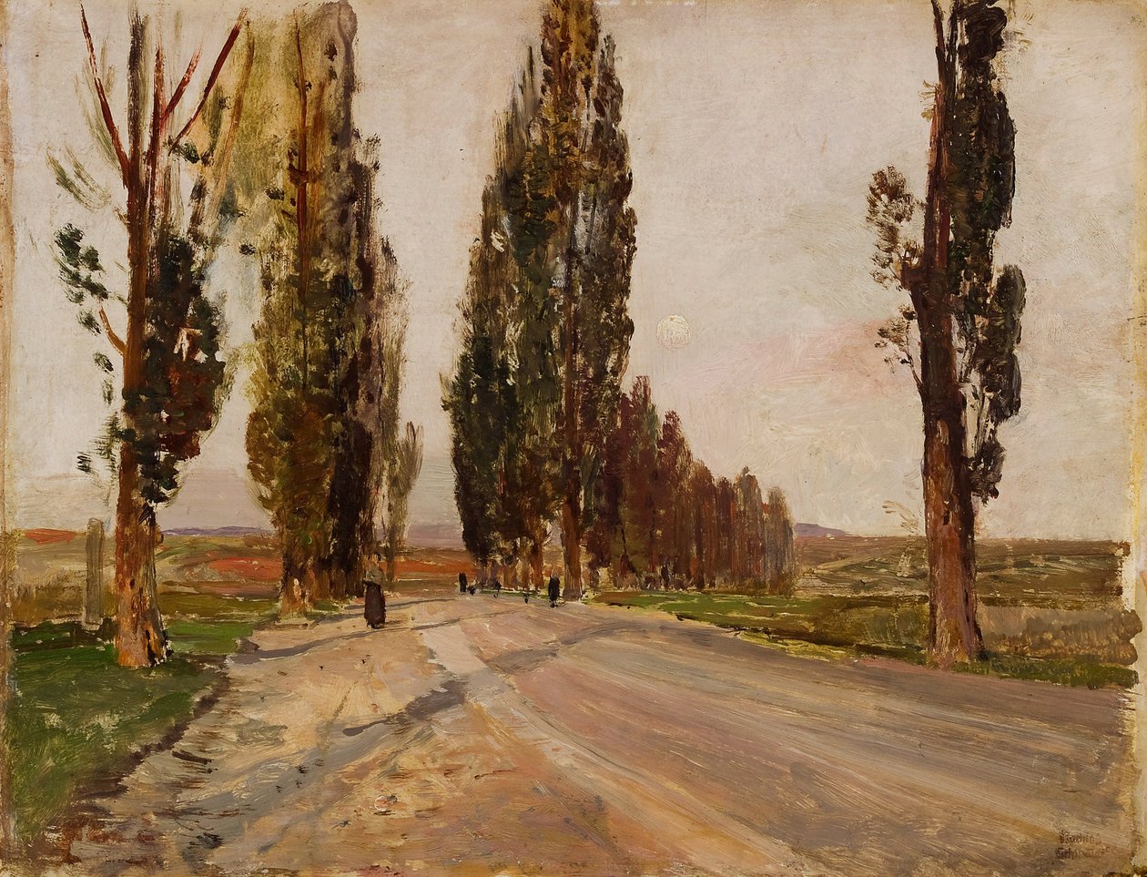 Boulevard of nyárfa Plankenberg közelében, kb. 1890 alkotó: Emil Jakob Schindler