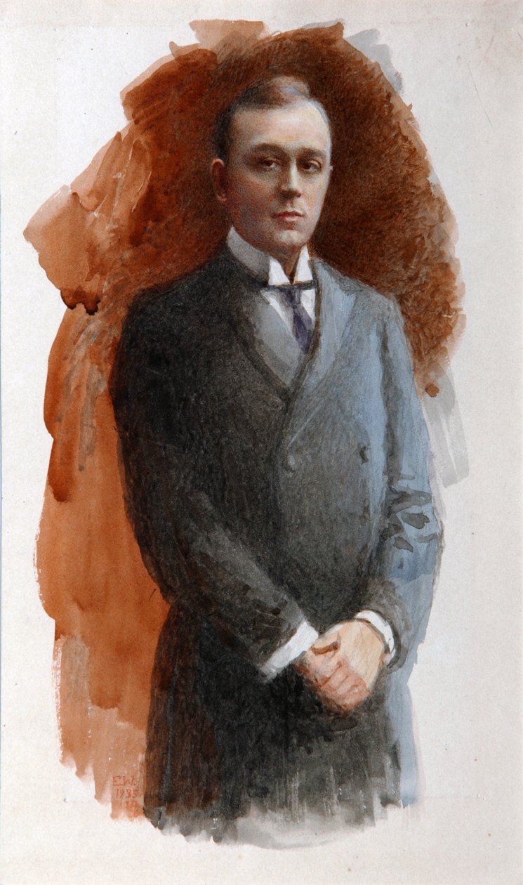 Leonyid Vitaljevics Szobinov operaénekes portréja 1872–1934, 1934. alkotó: Emil Oskarovich Wisel
