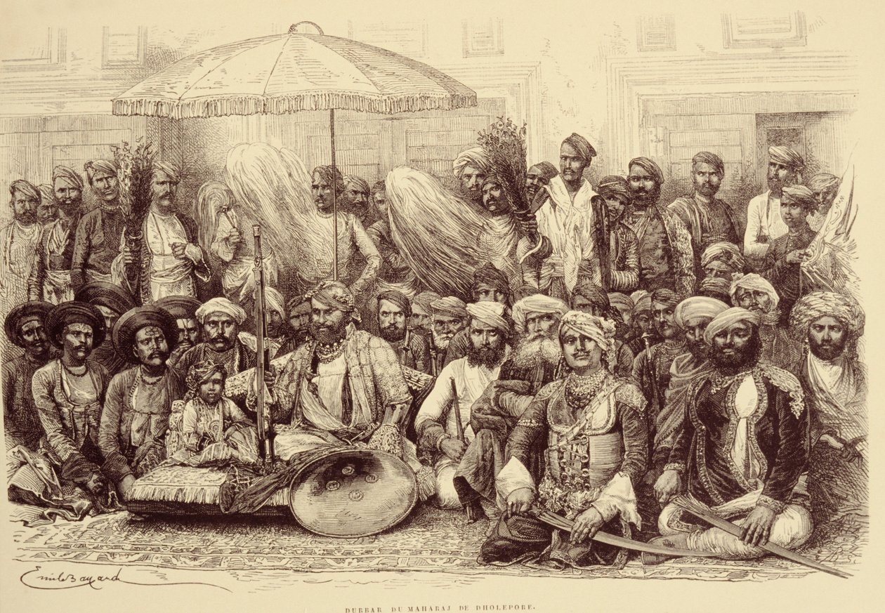 Durbar, a dholpuri maharadzsa, 1878 alkotó: Emile Antoine Bayard