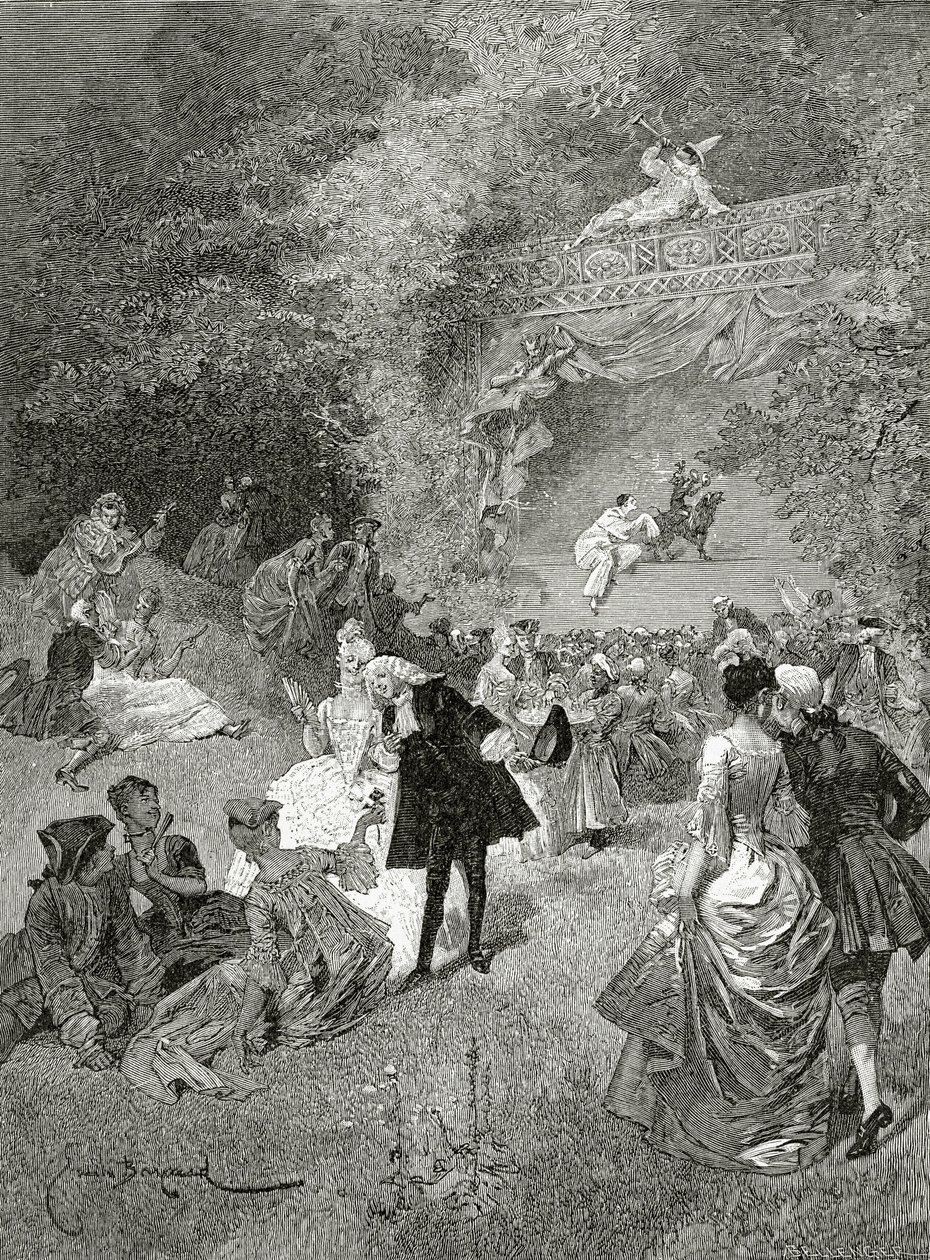 La fête chez Thérèse, 19. század (bw-metszet) alkotó: Emile Antoine Bayard