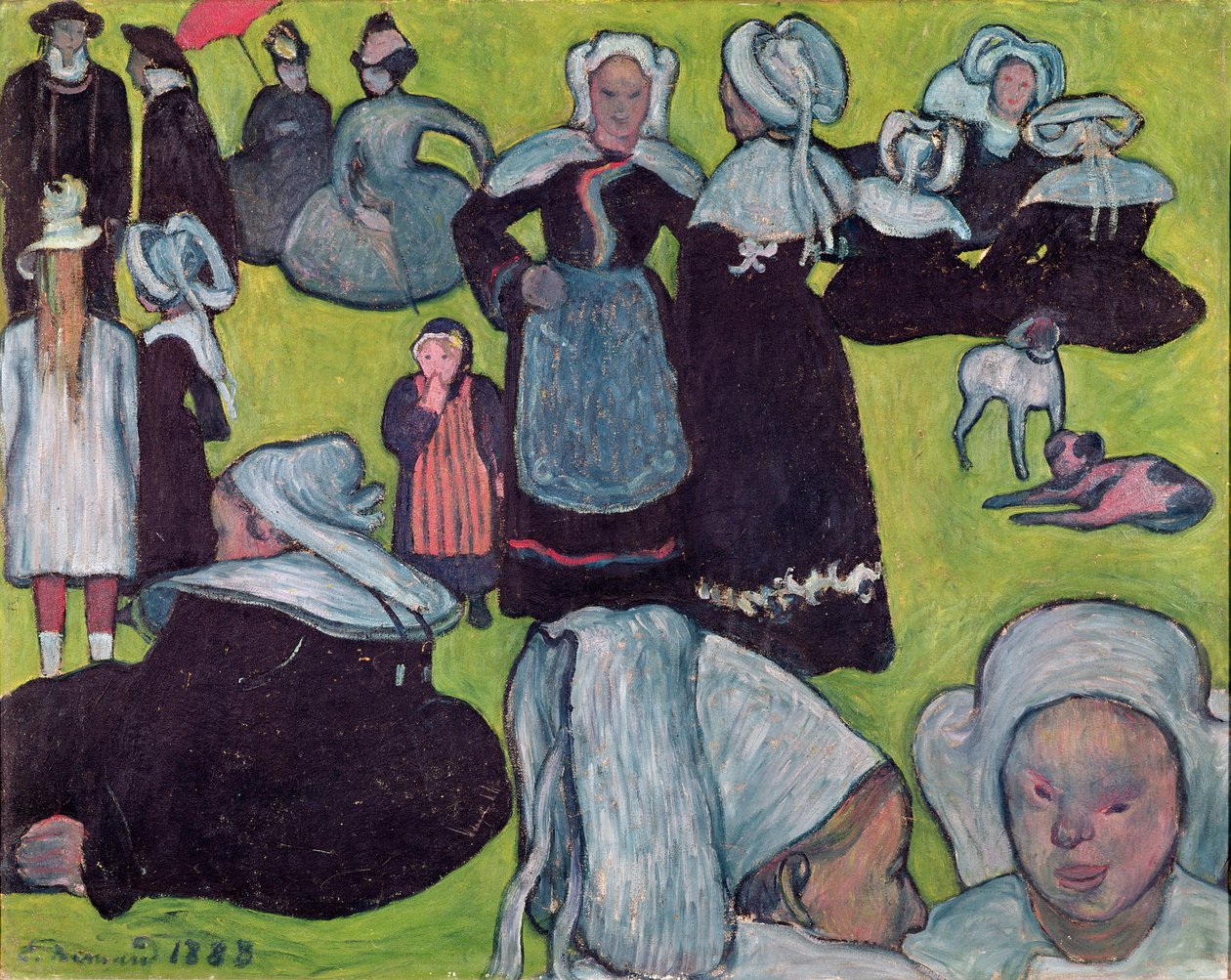 Bretonok a mezőn, avagy a kegyelem, 1888 alkotó: Emile Bernard