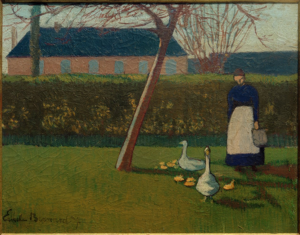 Nő libákkal alkotó: Emile Bernard