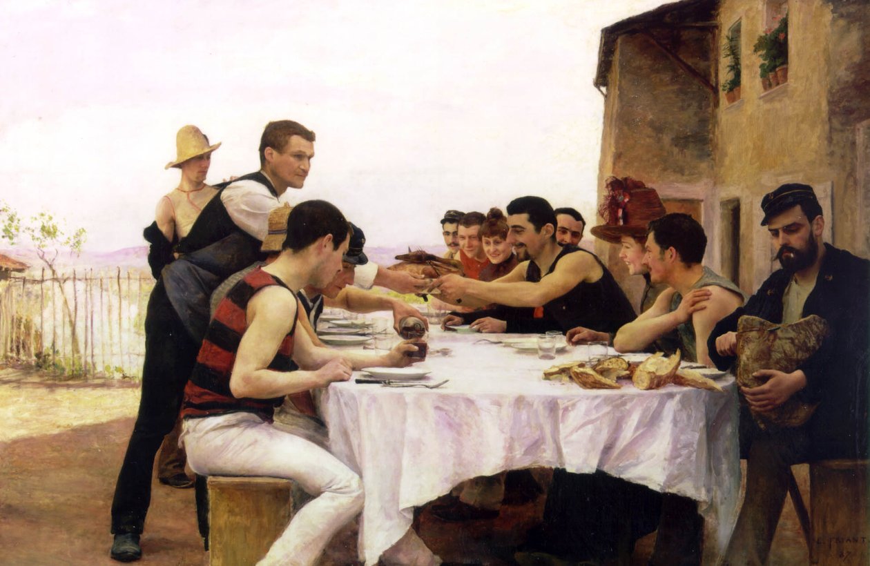 A Meurthe csónakázó buli alkotó: Emile Friant