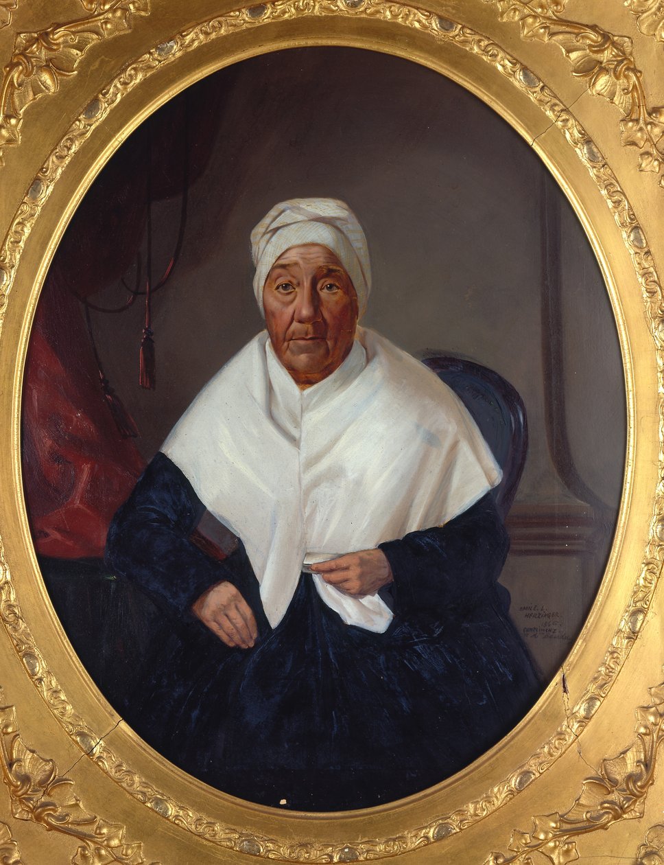 Mme. Elizabeth Barada Ort portréja alkotó: Emile Herzinger