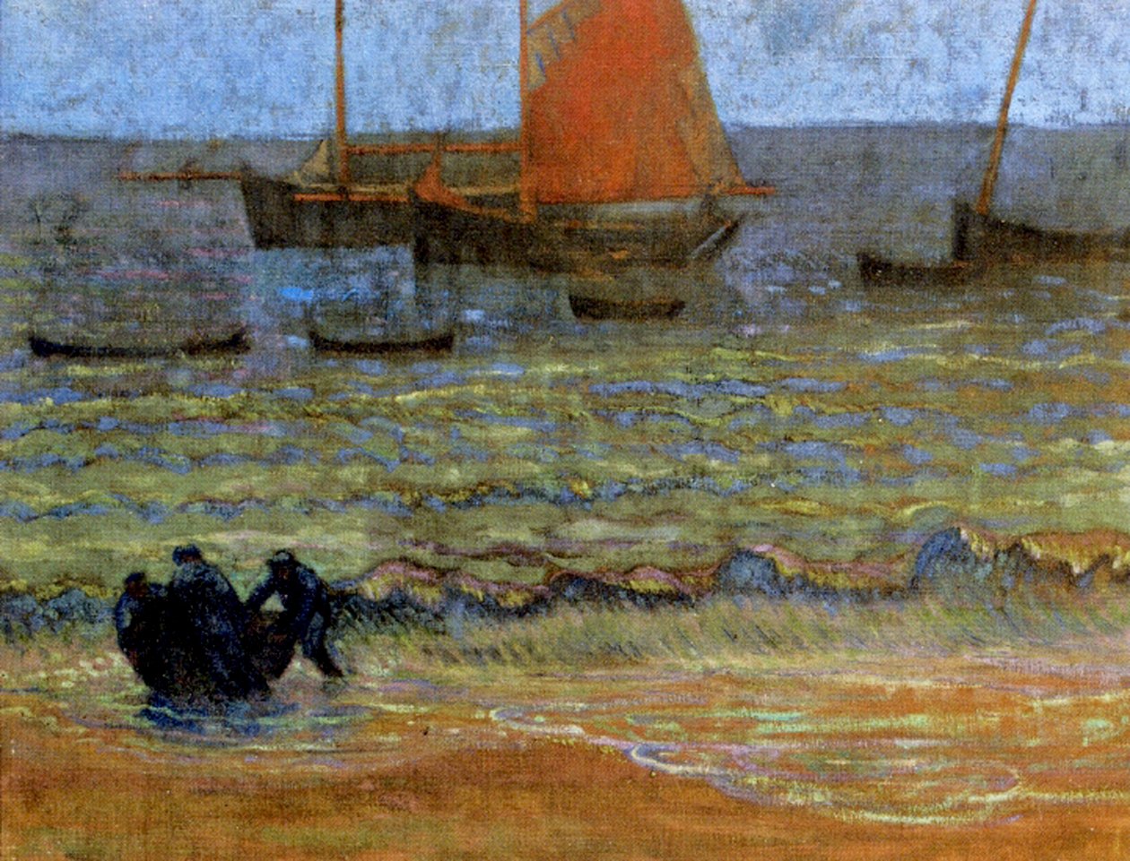 Sea Shore, Bretagne, 1890-92 körül alkotó: Emile Jourdan