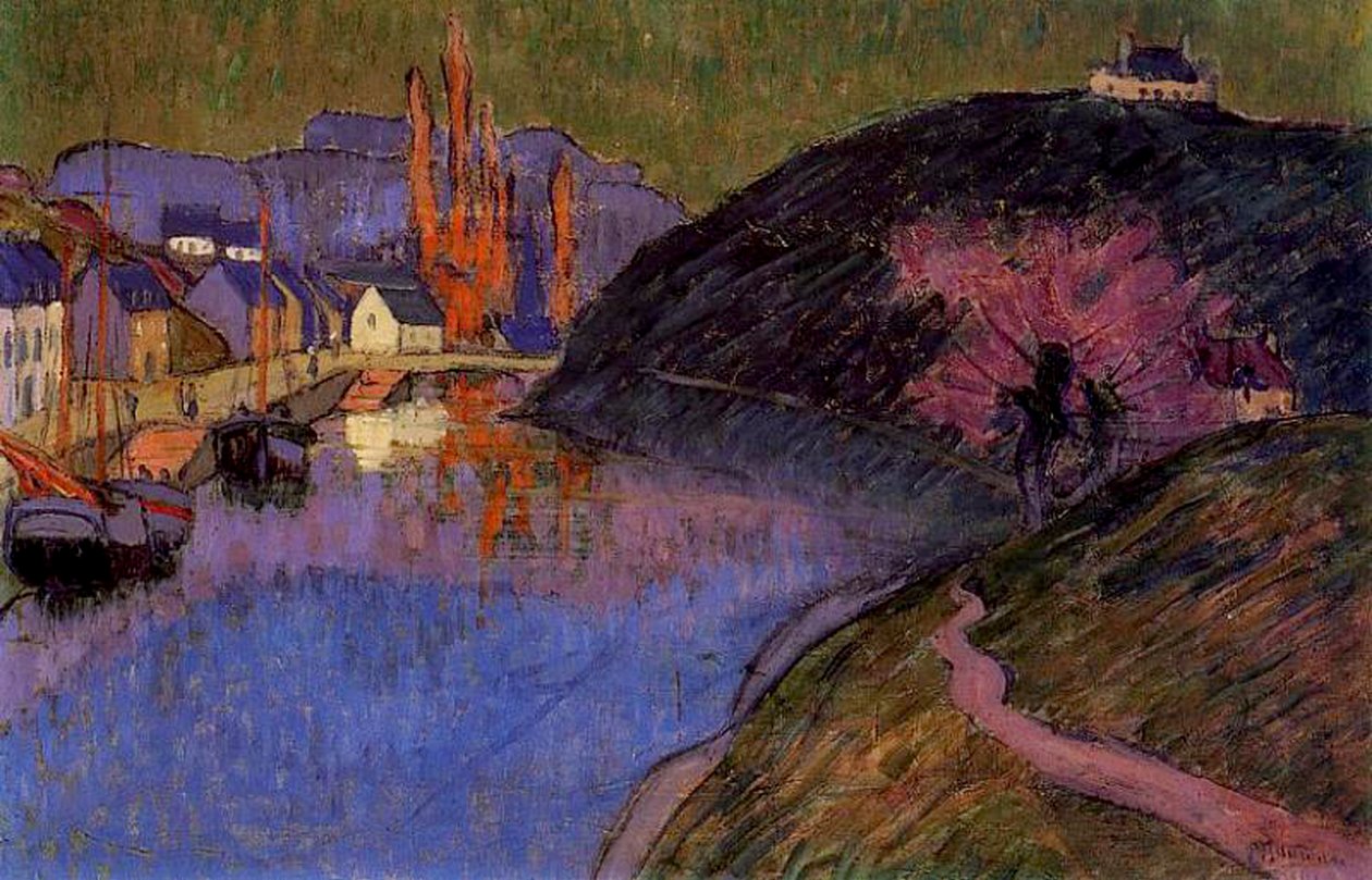 Pont-Aven kikötője, Bretagne, 1891 alkotó: Emile Jourdan