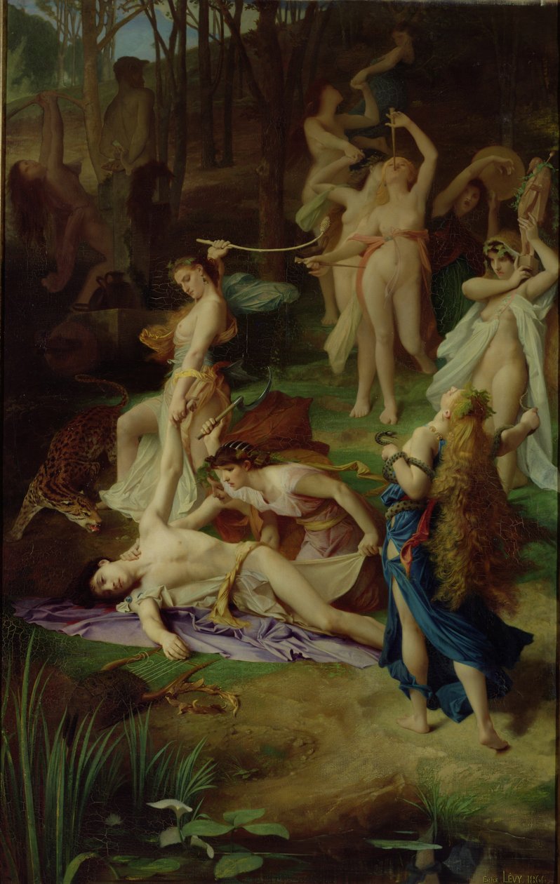 Orpheus halála, 1866 alkotó: Emile Levy
