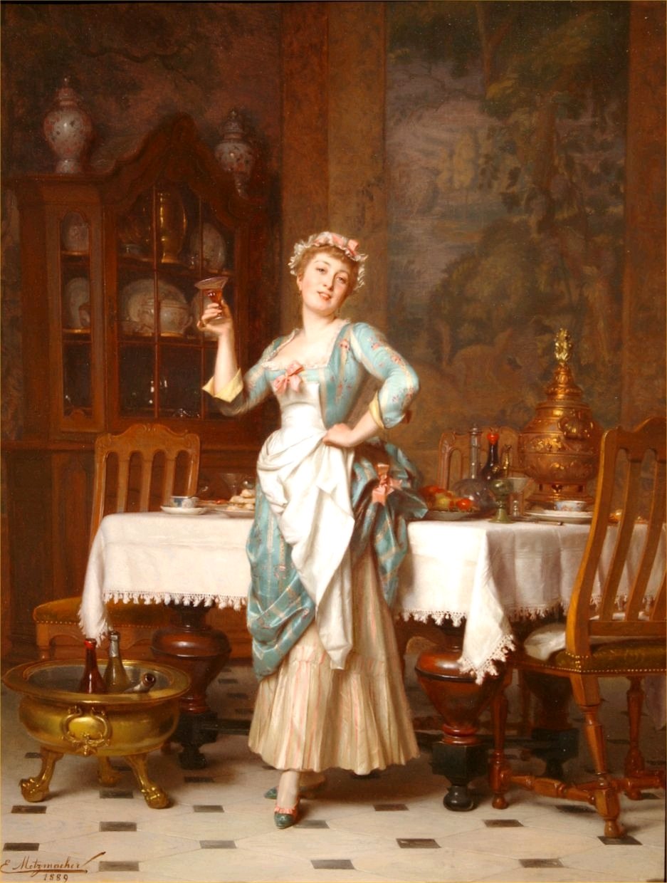 Elegáns leányzó alkotó: Emile Pierre Metzmacher