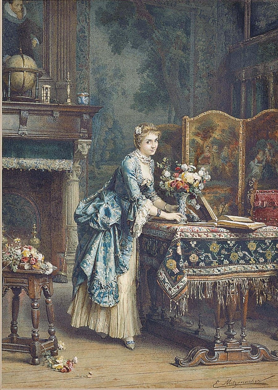 Virágok elrendezése alkotó: Emile Pierre Metzmacher