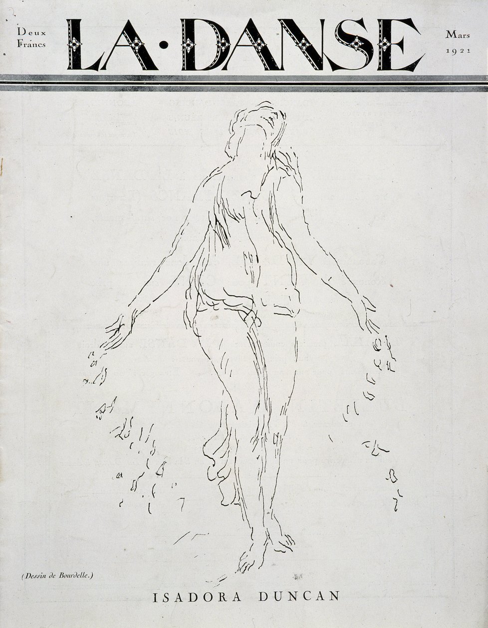 Isadora Duncan (ír származású amerikai táncos alkotó: Emile Antoine Bourdelle