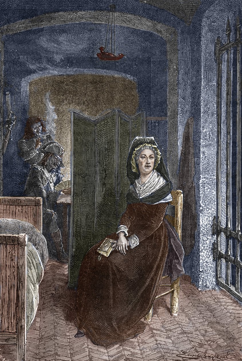 Marie Antoinette-et bezárták a párizsi Conciergerie börtönbe alkotó: Emile Antoine Bayard