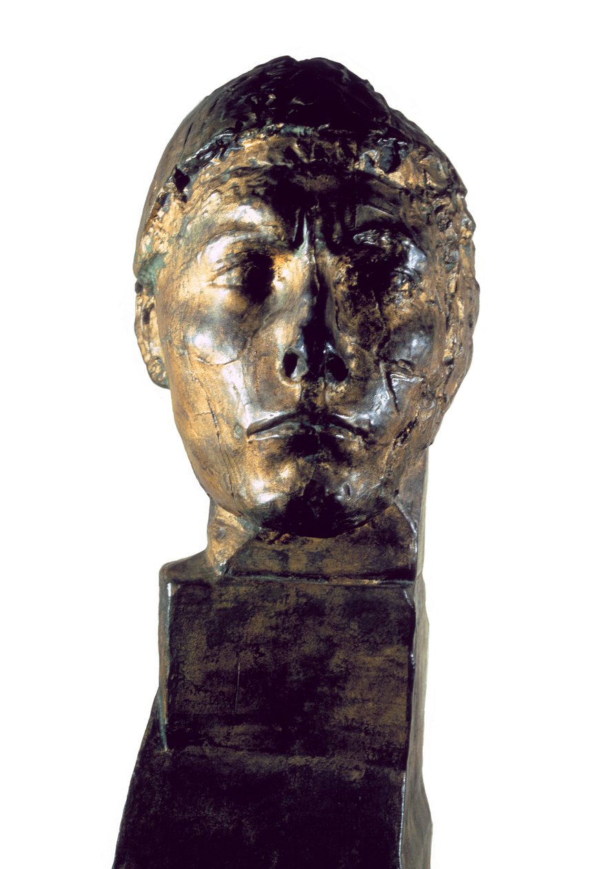 „Apollo feje”. Antoine Bourdelle (1861-1929) bronzszobra alkotó: Emile Antoine Bourdelle