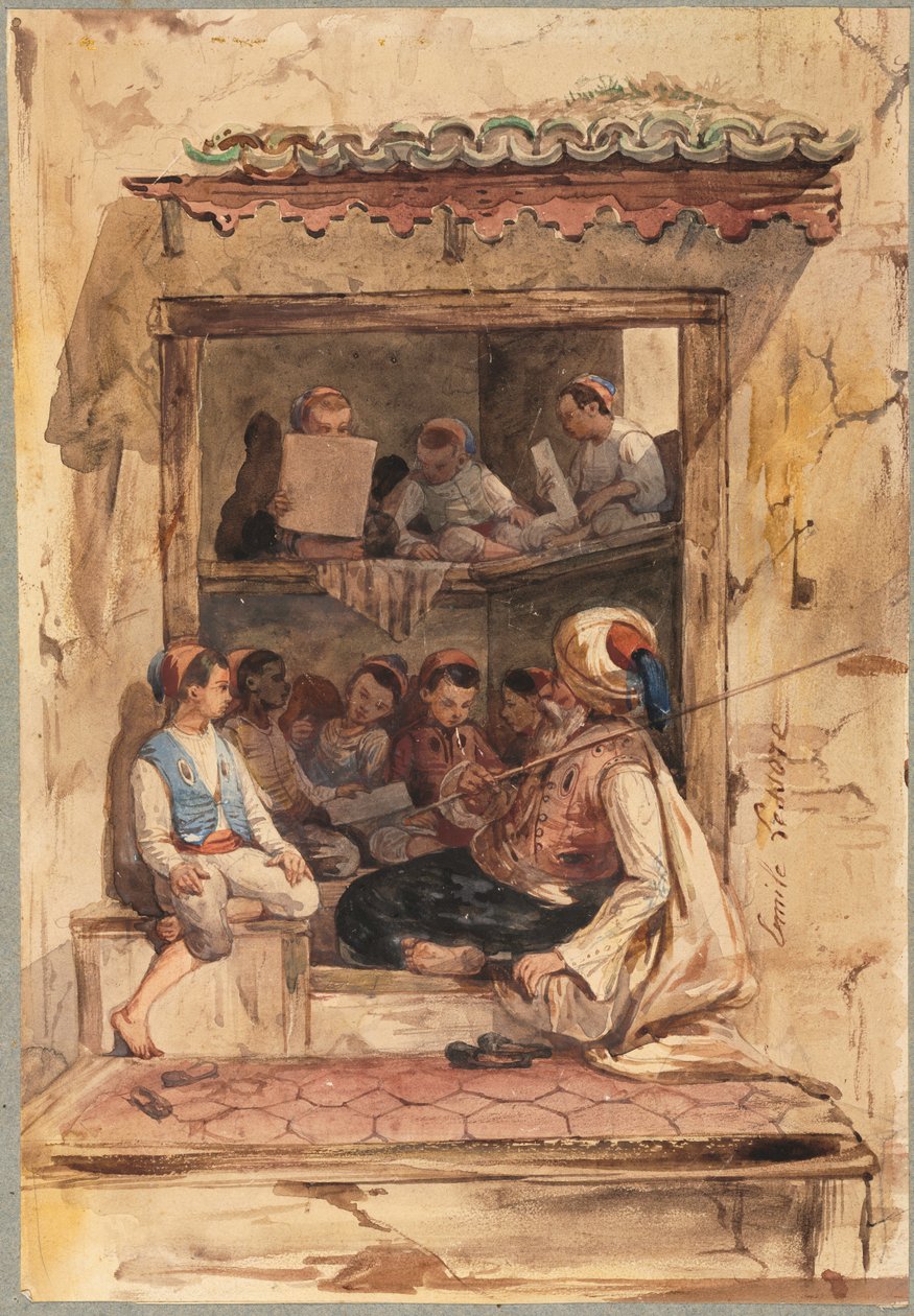 Fiúiskola, 19. század. alkotó: Emile Aubert Lessoire