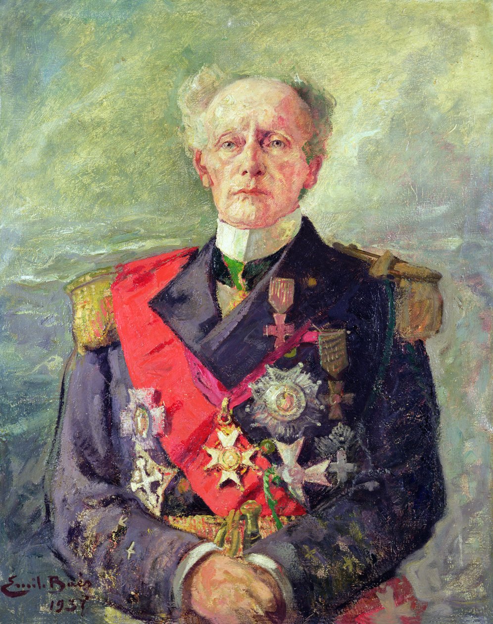 Emile Paul Guépratte (1856 - 1939), ellentengernagy. alkotó: Emile Baes