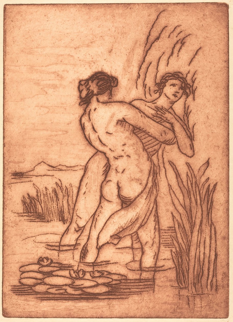 Vízben álló pár alkotó: Emile Bernard