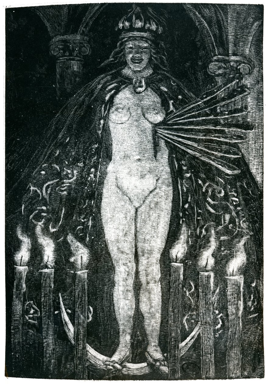 Illusztráció Charles Baudelaire (1821-67) verseihez (metszet) (fekete-fehér fotó) alkotó: Emile Bernard