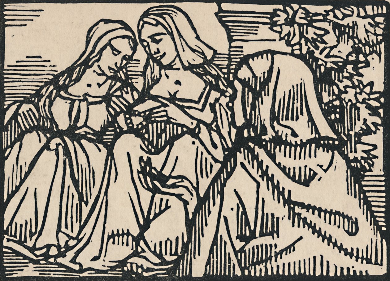 Illusztráció a párizsi nők Villons-balladájához, 1919 alkotó: Emile Bernard