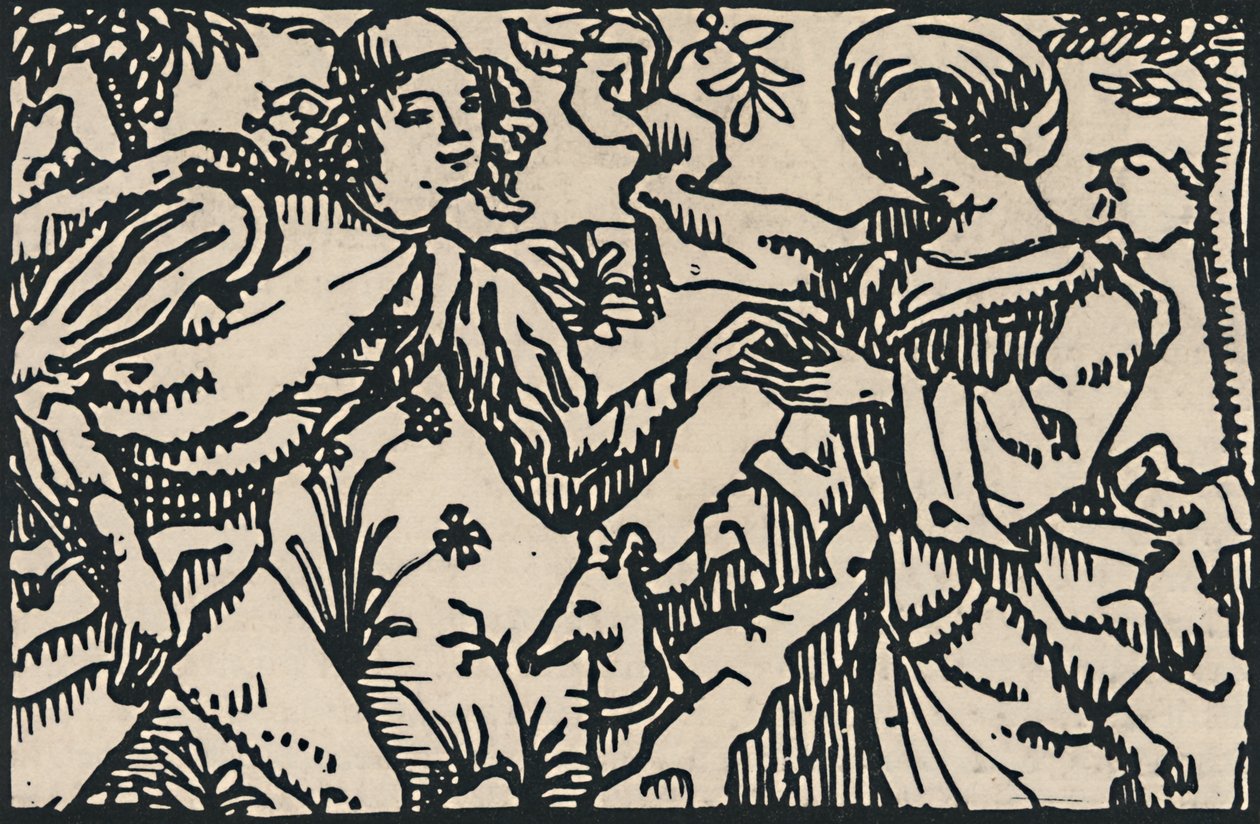 Illusztráció a Villons Petit Testamenthez, 1919 alkotó: Emile Bernard