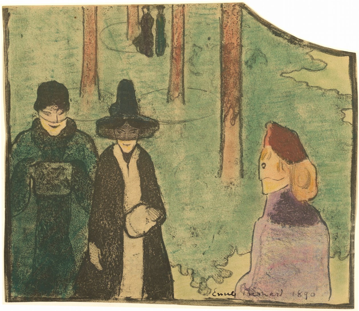 Az erdőben alkotó: Emile Bernard