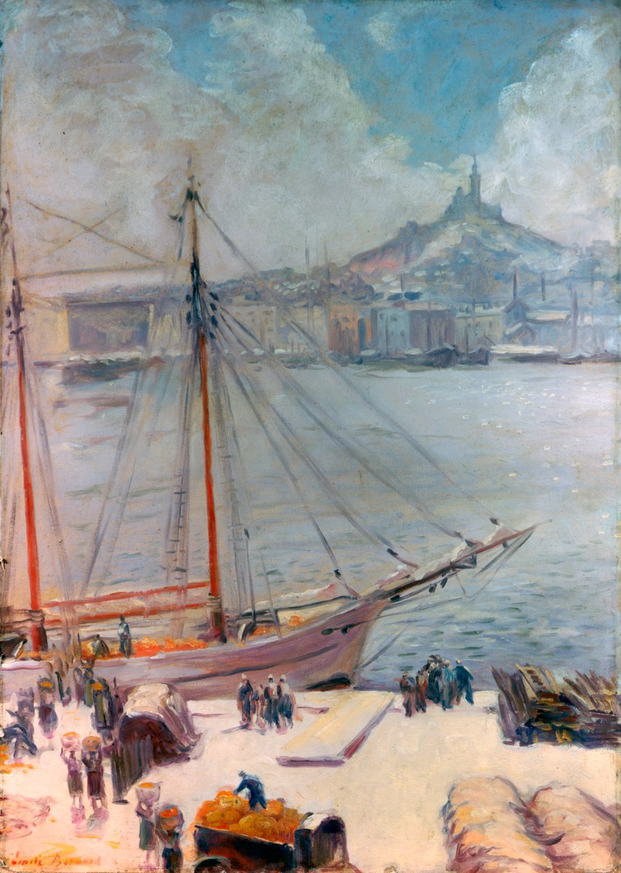 Marseille rakpart, 1929 alkotó: Emile Bernard
