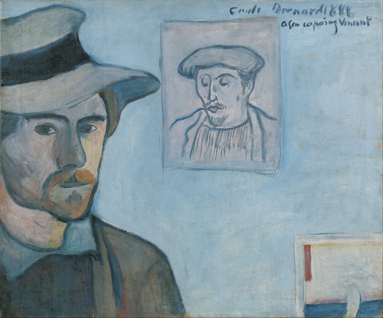 Önarckép Gauguin arcképével alkotó: Emile Bernard