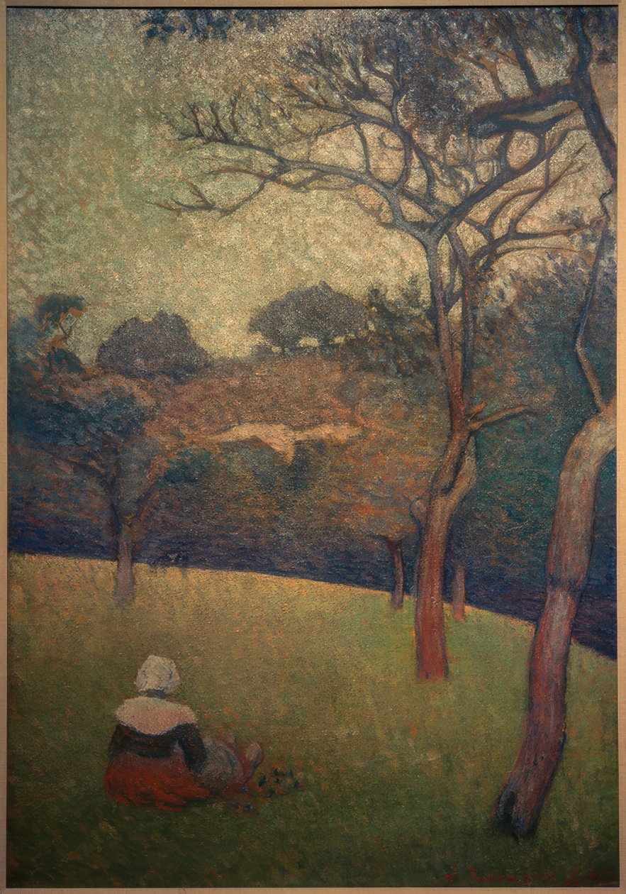 Ülő breton nő alkotó: Emile Bernard
