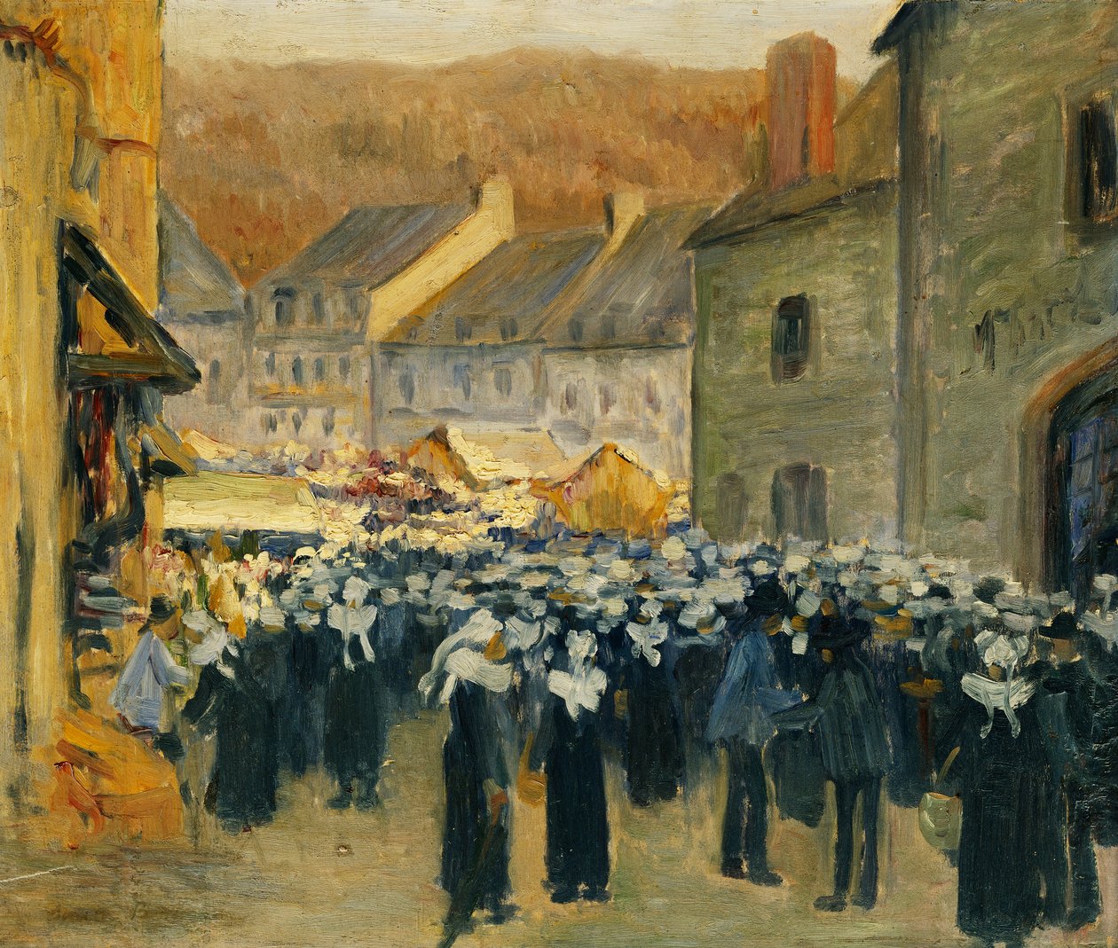 A Pont-Aven-i piac; A Pont-Aven-i piac, 1886 alkotó: Emile Bernard